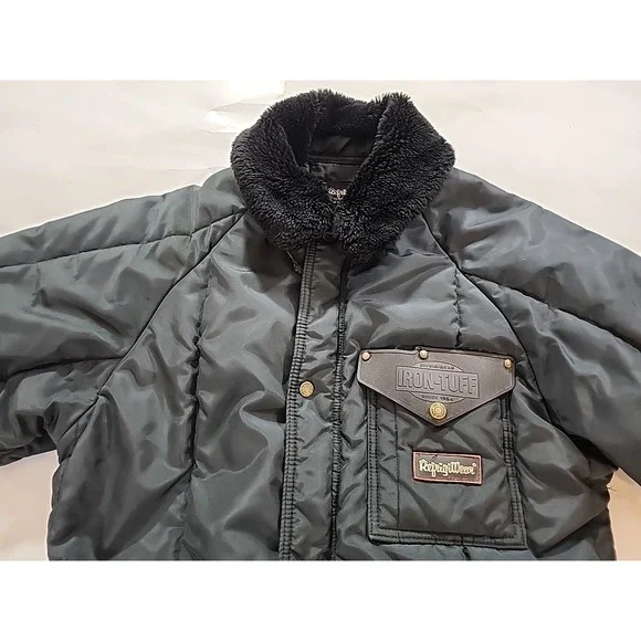 Vintage Refrigiwear Men's Black Insulated Jacket Size Med - Picture 6 of 14